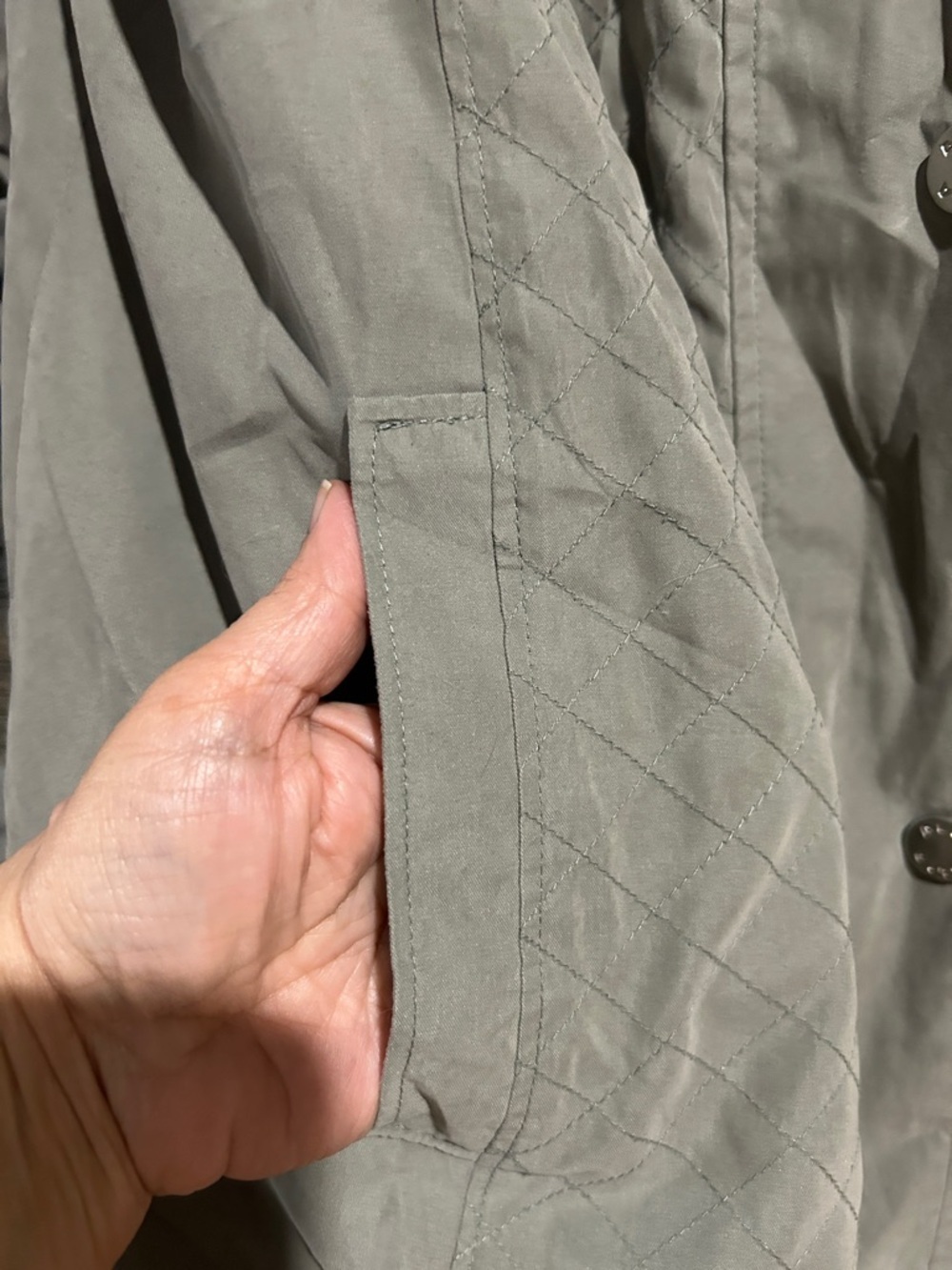 Alia Light Gray Women’s Hooded  light Jacket Size L/P - Picture 5 of 8